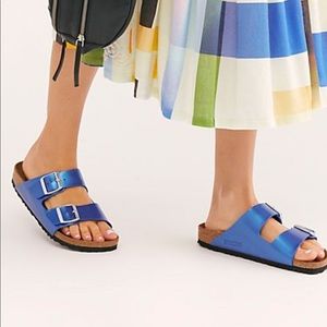 Arizona Metallic Birkenstocks NWT